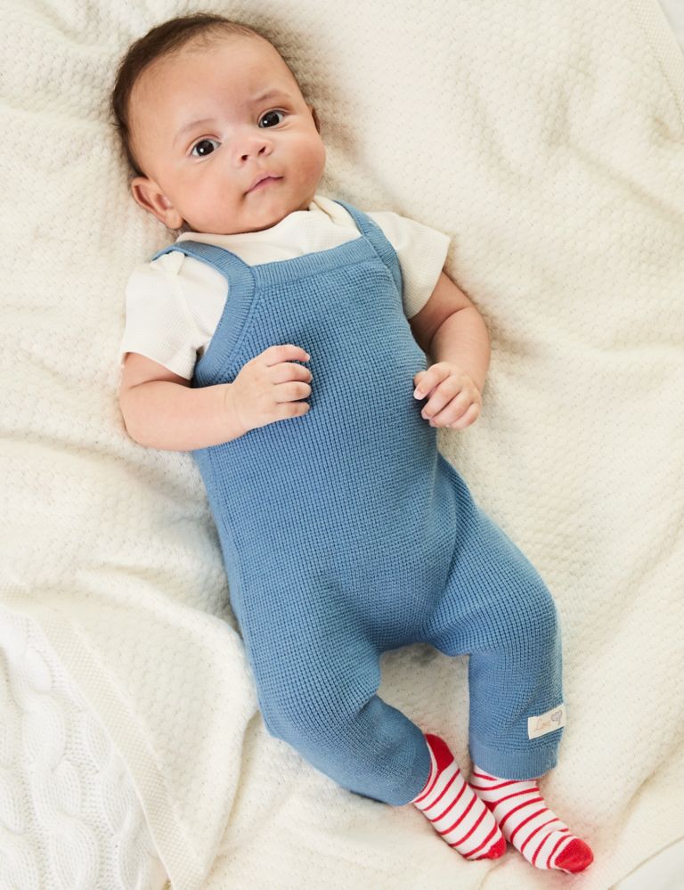 Knitted Dungarees (7lbs-1 Yrs) 1 of 5