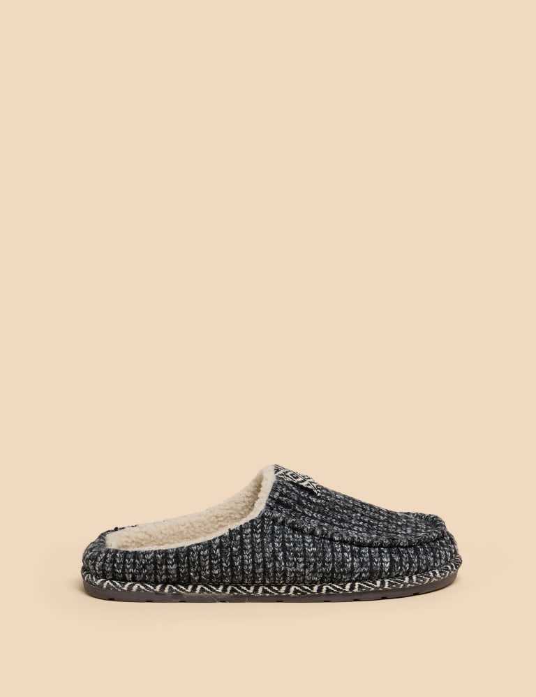 Mens fur lined mule slippers top