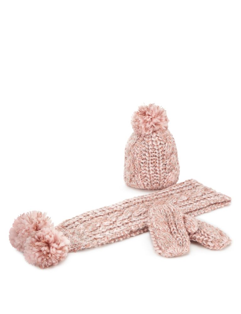 Knitted Hat, Scarf & Gloves Set (Younger Girls) 1 of 1