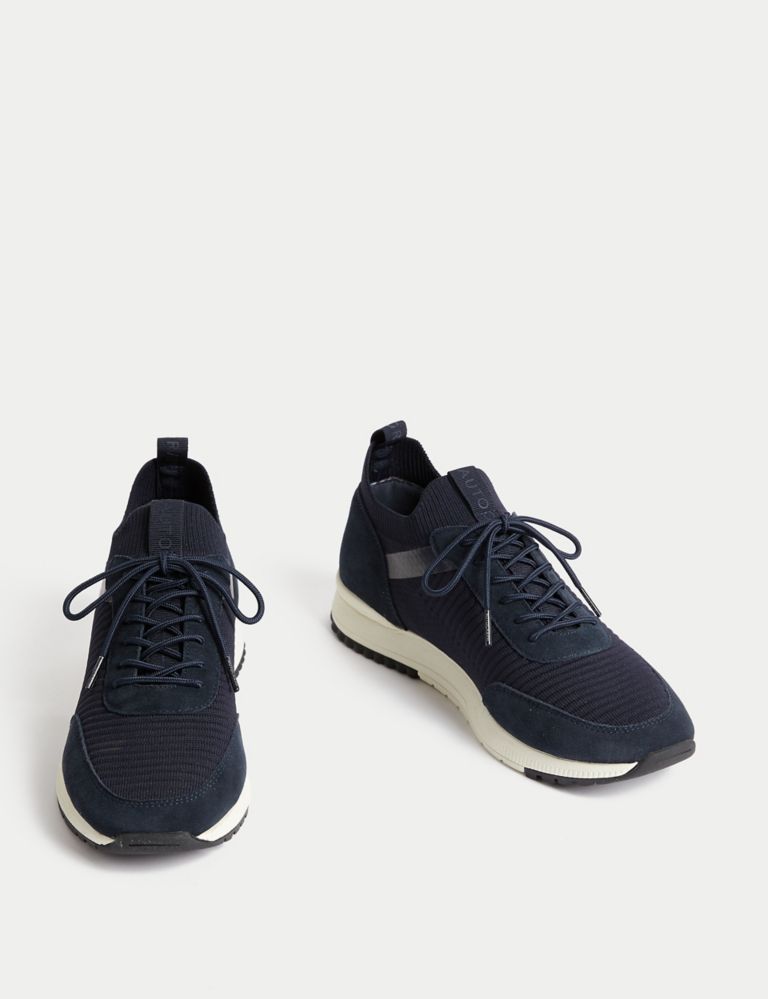 Knitted Lace Up Trainers with Freshfeet™ 2 of 4