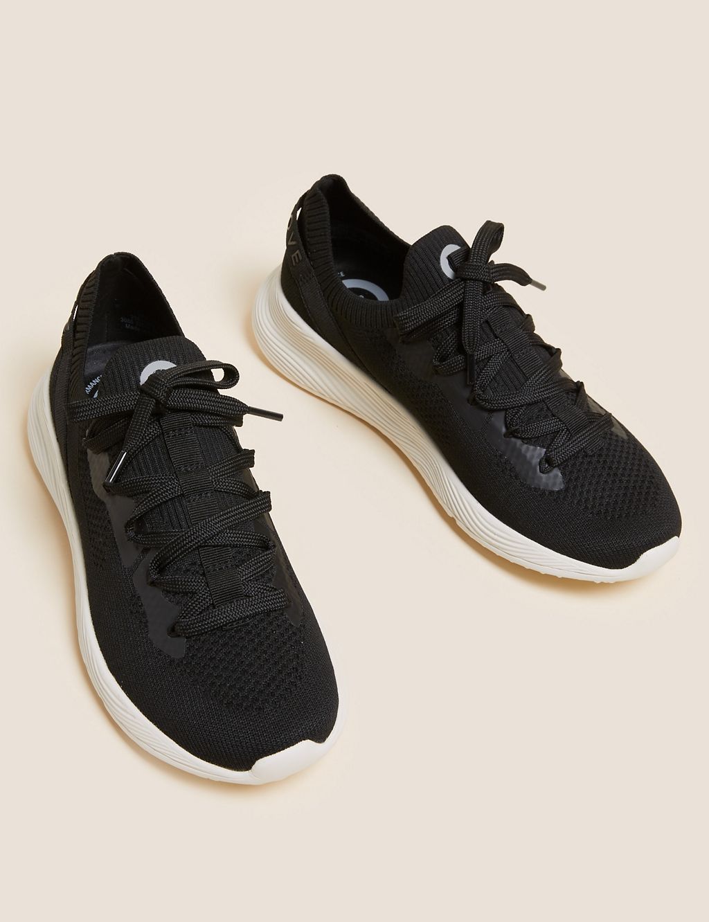 Knitted Lace Up Trainers 1 of 4