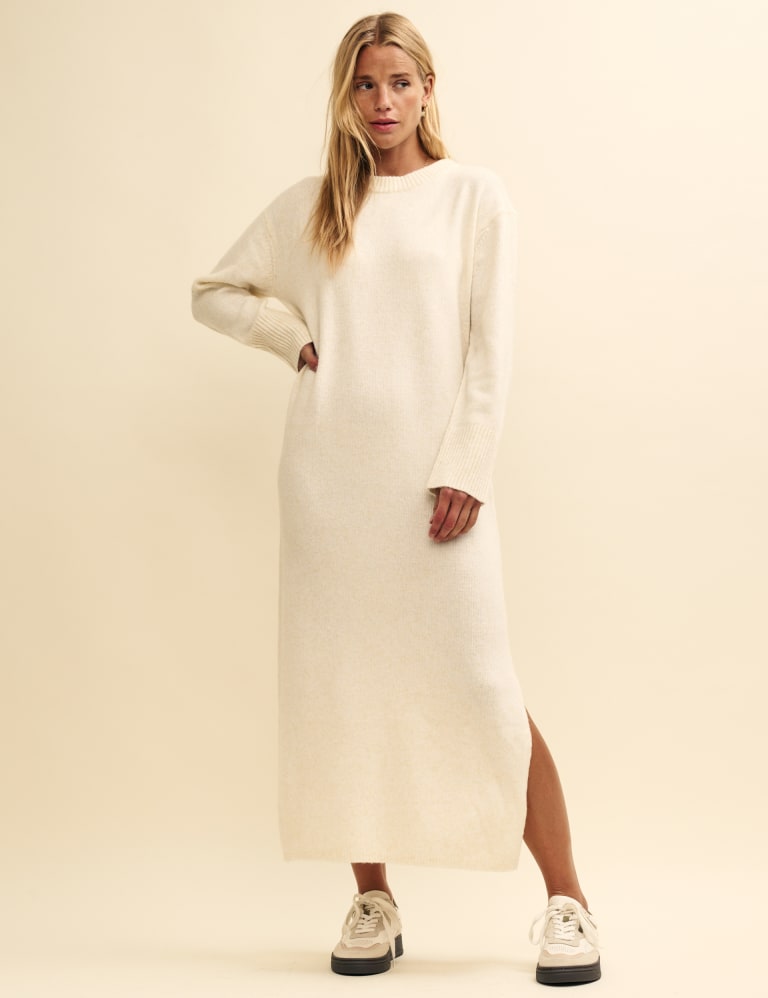 White long jumper dress cheap