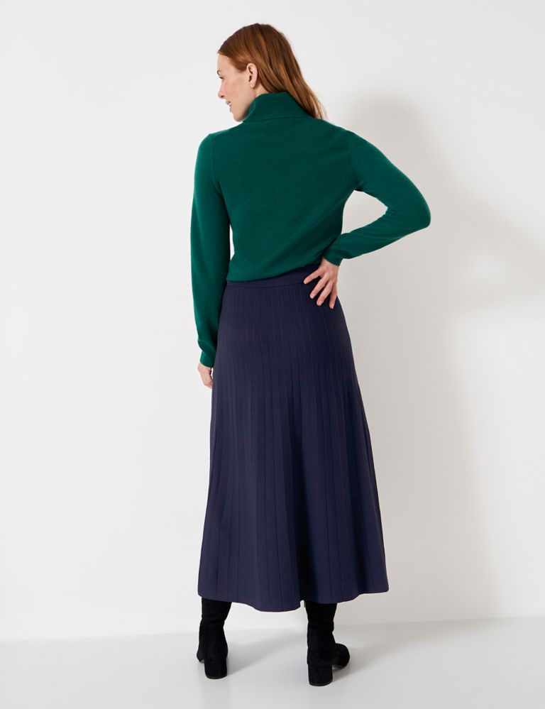 Knitted Pleated Midi Skirt 4 of 5