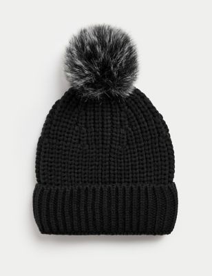 Knitted Pom Hat | M&S Collection | M&S