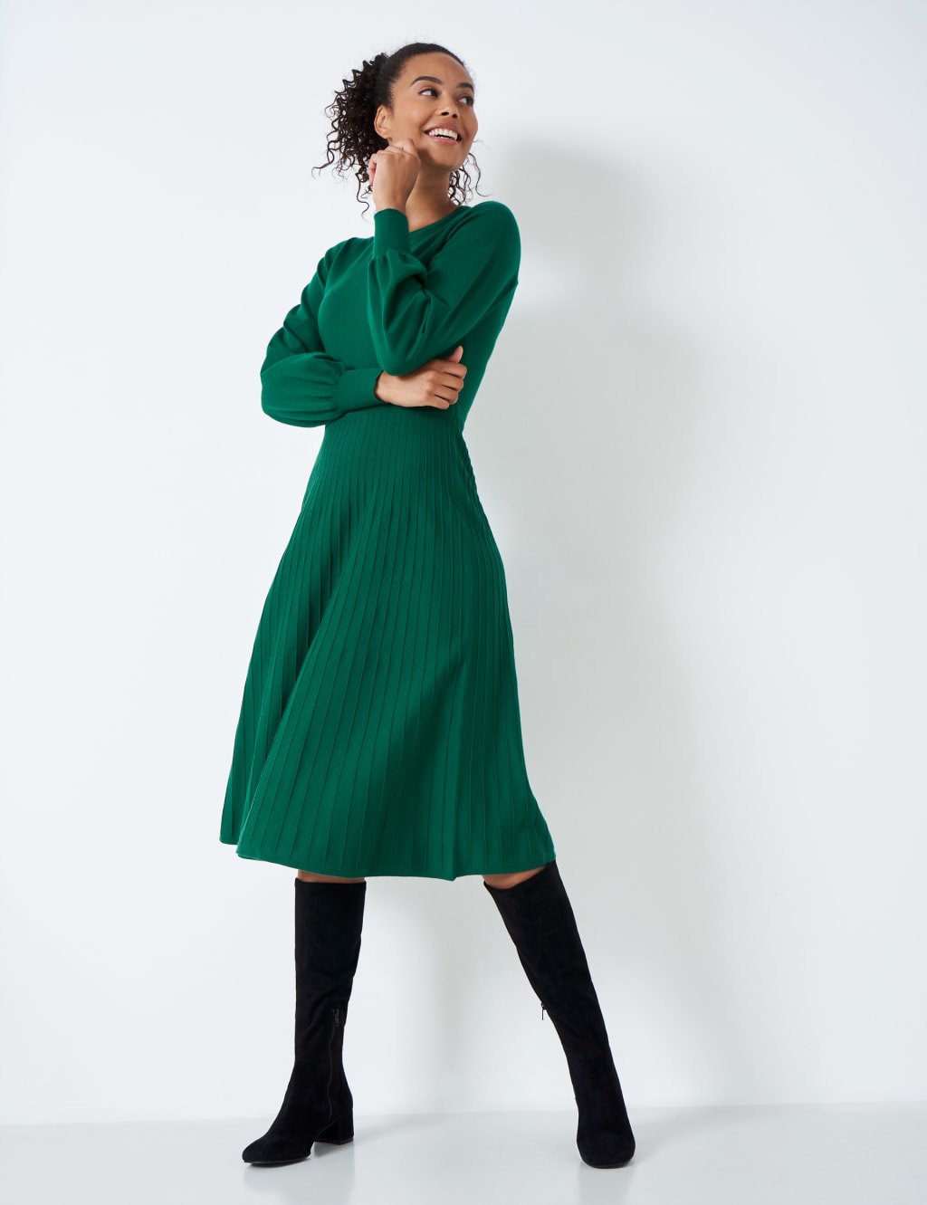 Knitted top skater dress