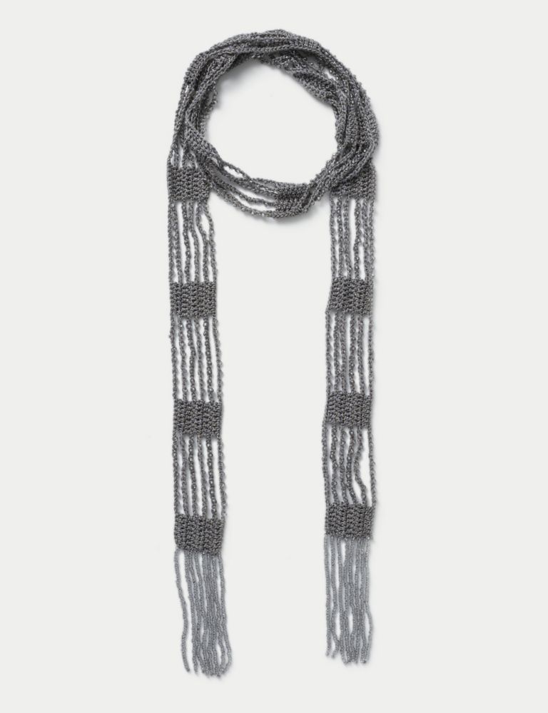 Knitted Scarf Necklace 1 of 2