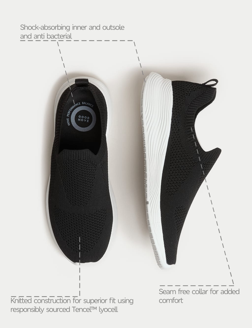 knitted slip on trainers