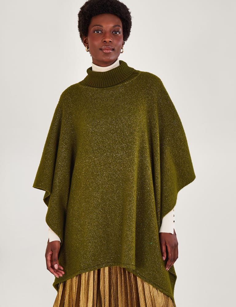 Knitted Sparkly Poncho Monsoon M S