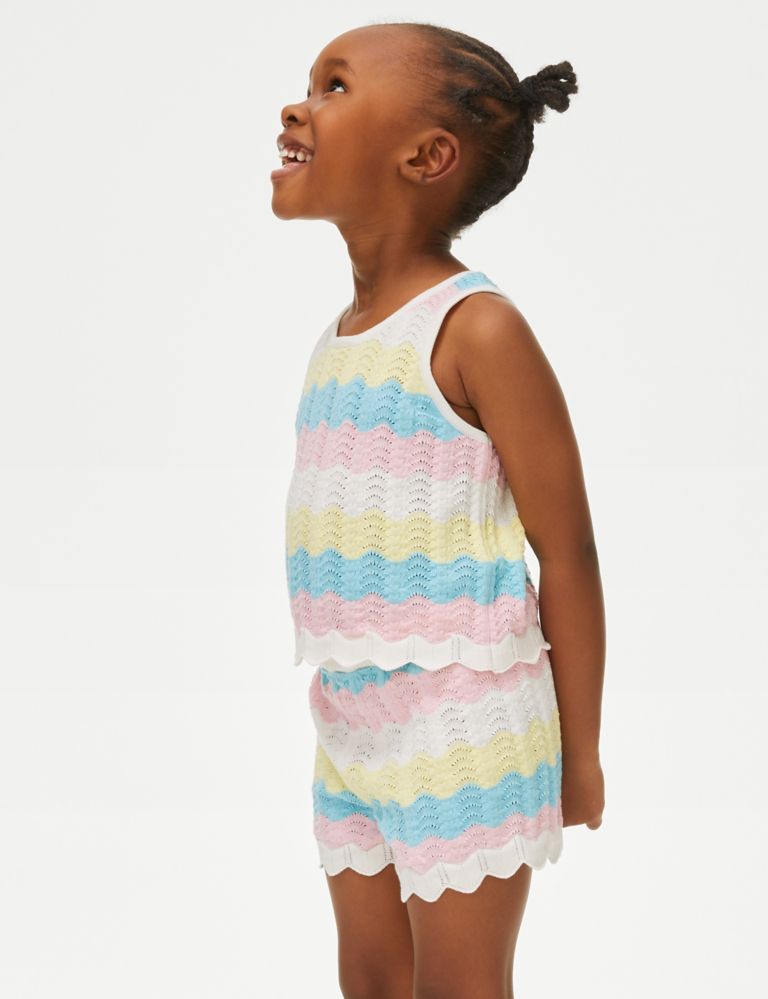 Knitted Striped Top & Bottom Outfit (2-8 Yrs) 1 of 6
