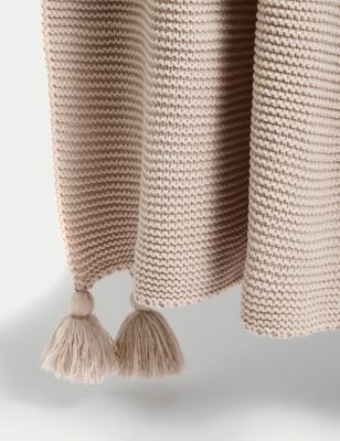 Knitted Tassel Throw Image 2 of 6
