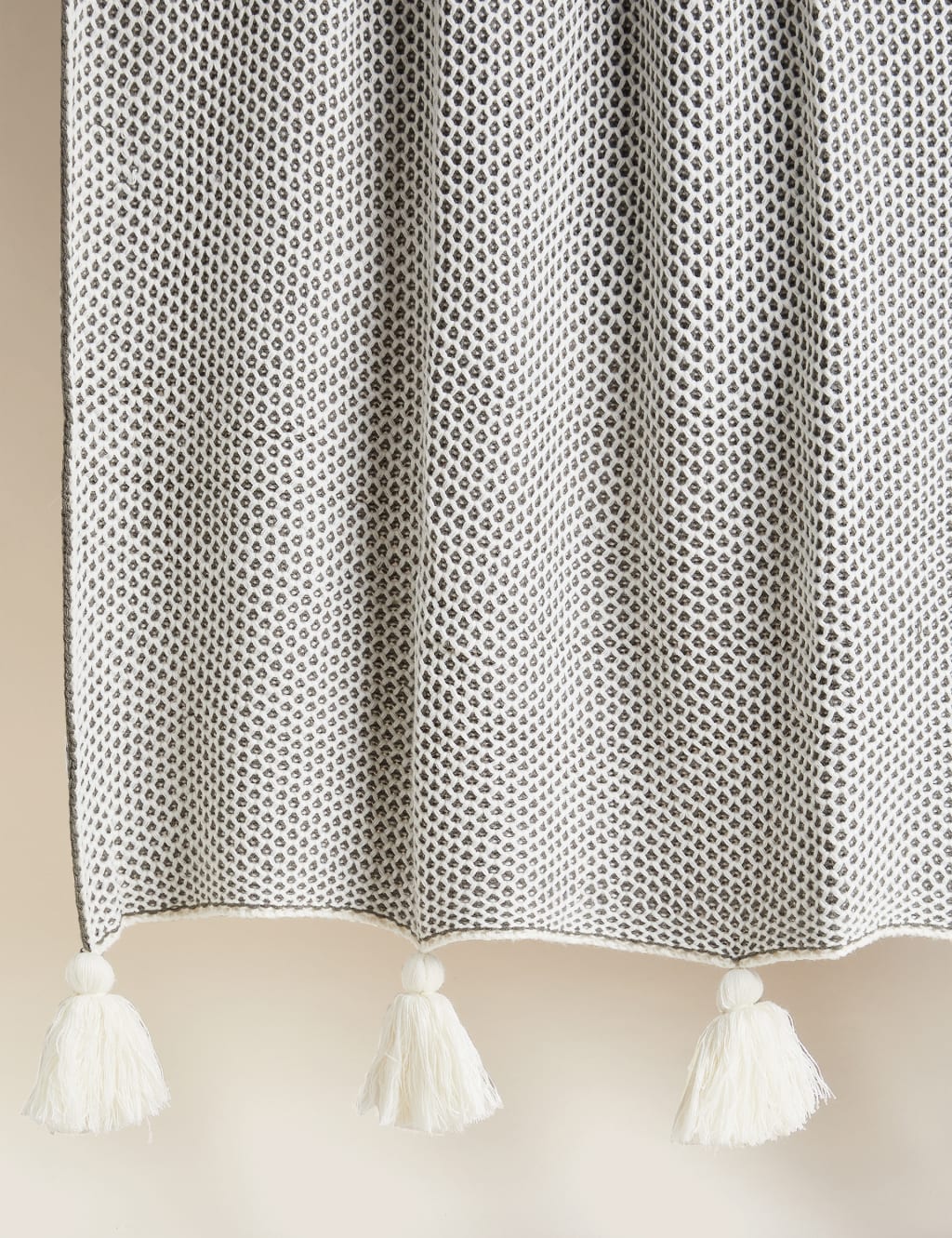 Knitted Tassel Throw M&S Collection M&S