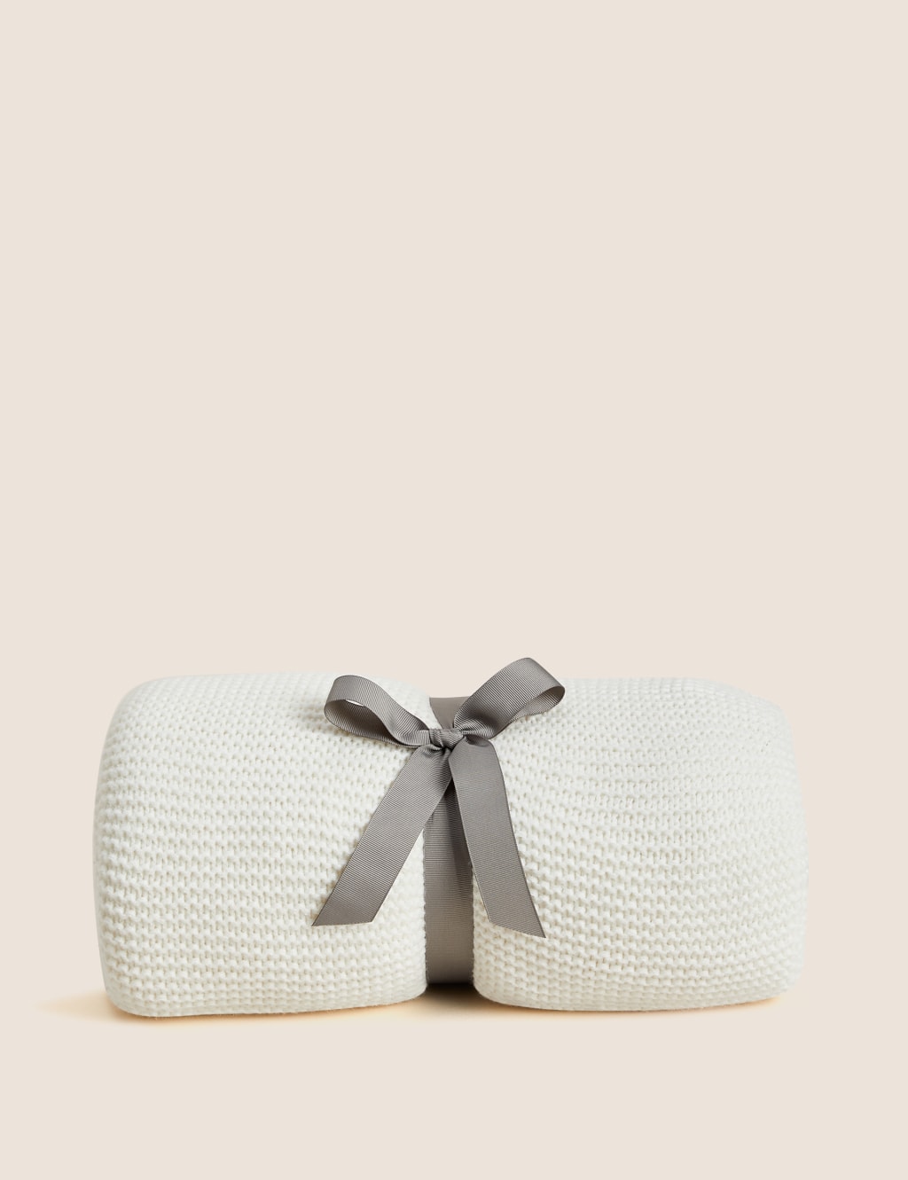 Knitted Tassel Throw M&S Collection M&S