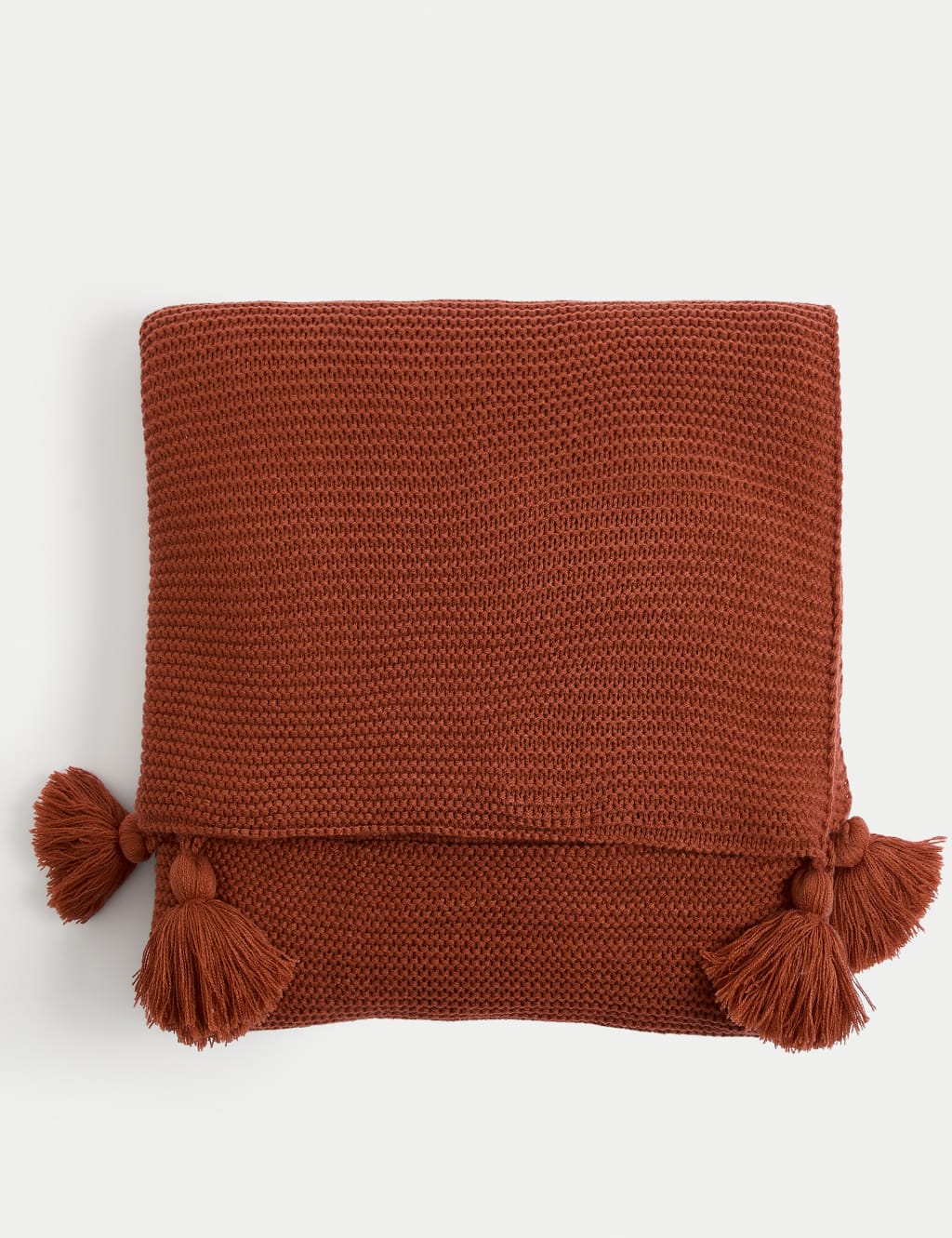 Knitted Tassel Throw M&S Collection M&S