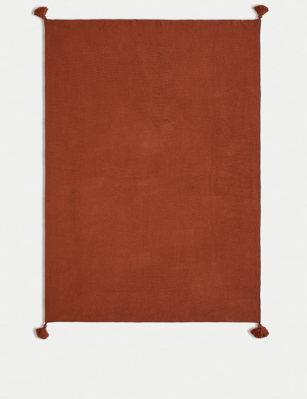 Knitted Tassel Throw M&S Collection M&S