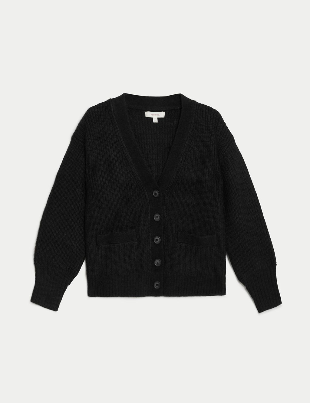 Knitted V-Neck Relaxed Cardigan with Wool | Per Una | M&S
