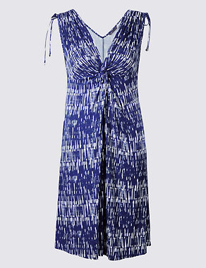 Knot Front Shard Print Vest Dress Image 2 of 3