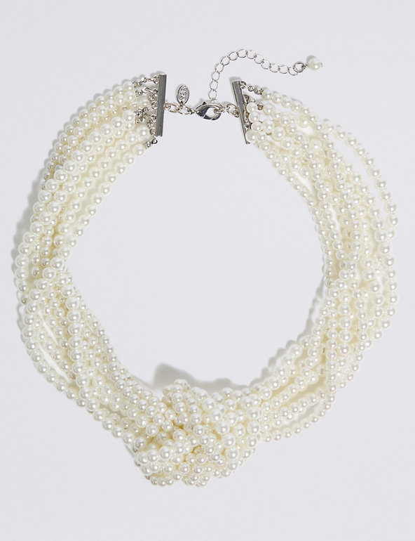 Knot Pearl Necklace Image 1 of 2