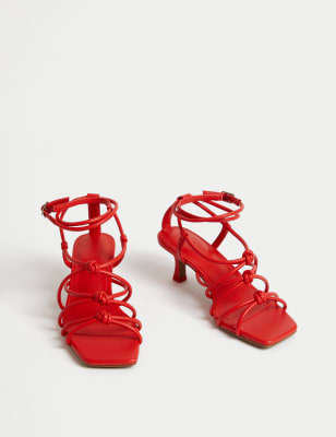 Knot Strappy Kitten Heel Sandals 1 of 3