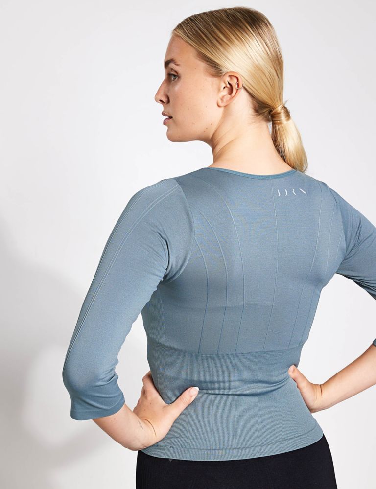 Tempo Ribbed Seamless Long Sleeve Top, Neutral