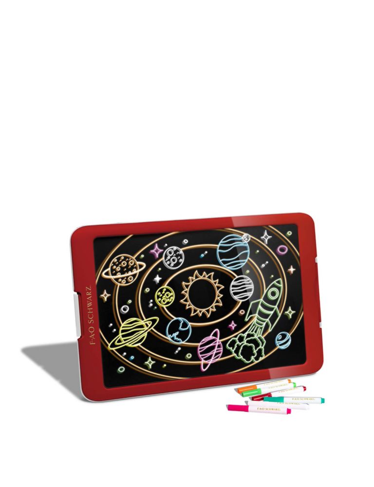 Fao Schwarz Discovery Neon Light-Up Drawing Board Set
