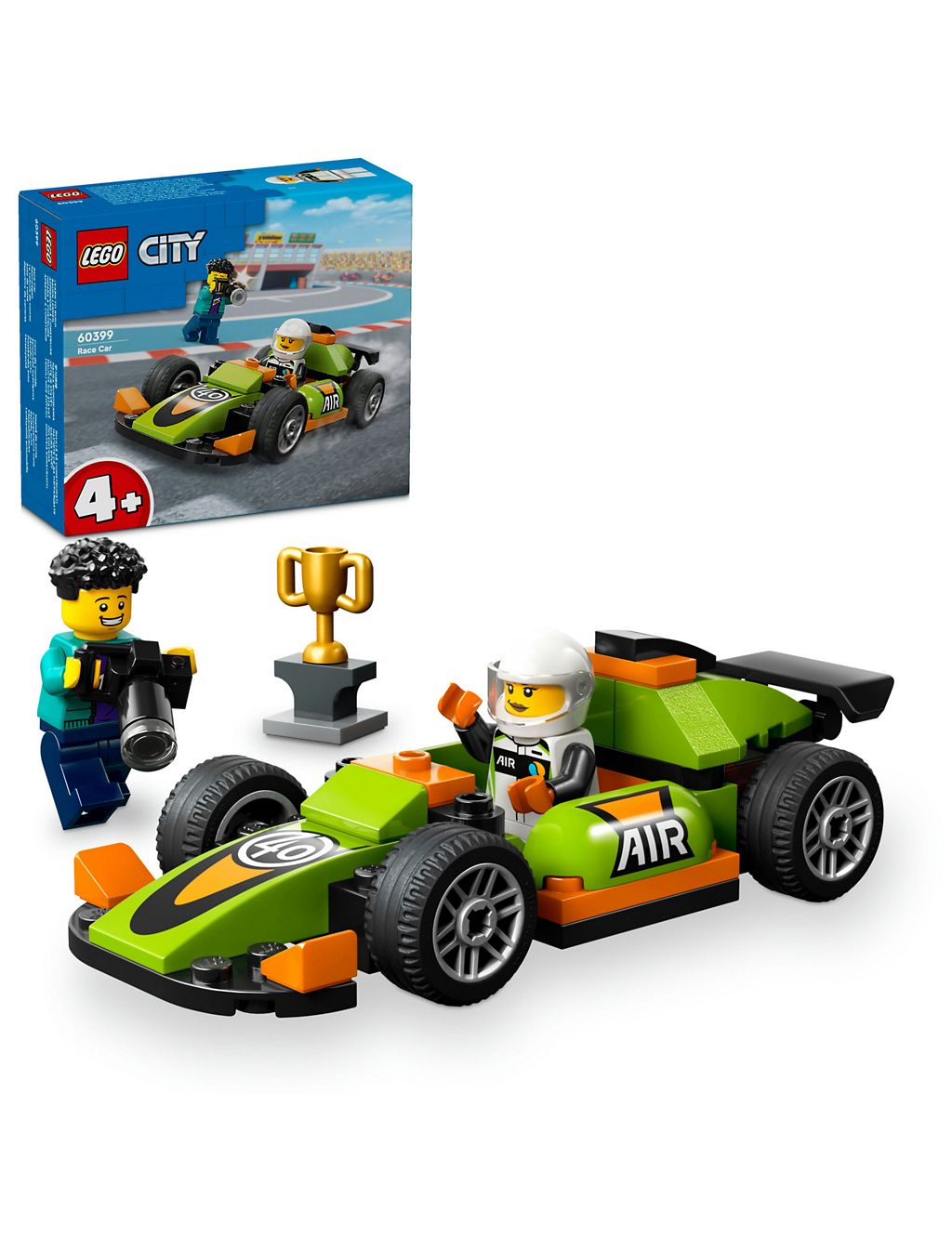 LEGO® City Green Race Car Racing Vehicle Toy 60399 (4+ Yrs) 3 of 4
