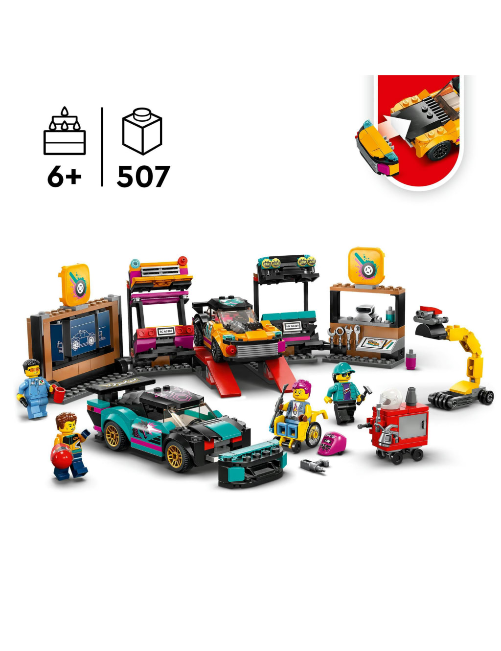 LEGO City Custom Car Garage Mechanic Set 60389 (6+ Yrs) 1 of 5