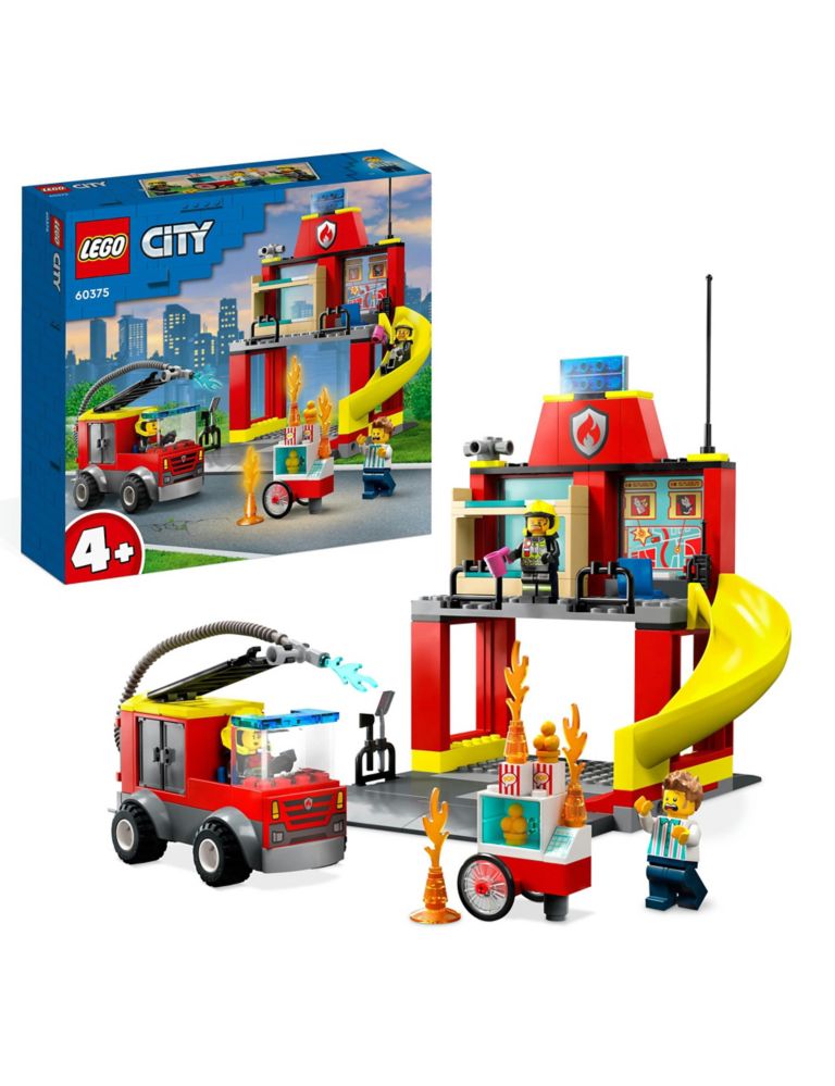 LEGO City Fire Station and Fire Engine Toys 60375 (4+ Yrs) 1 of 6