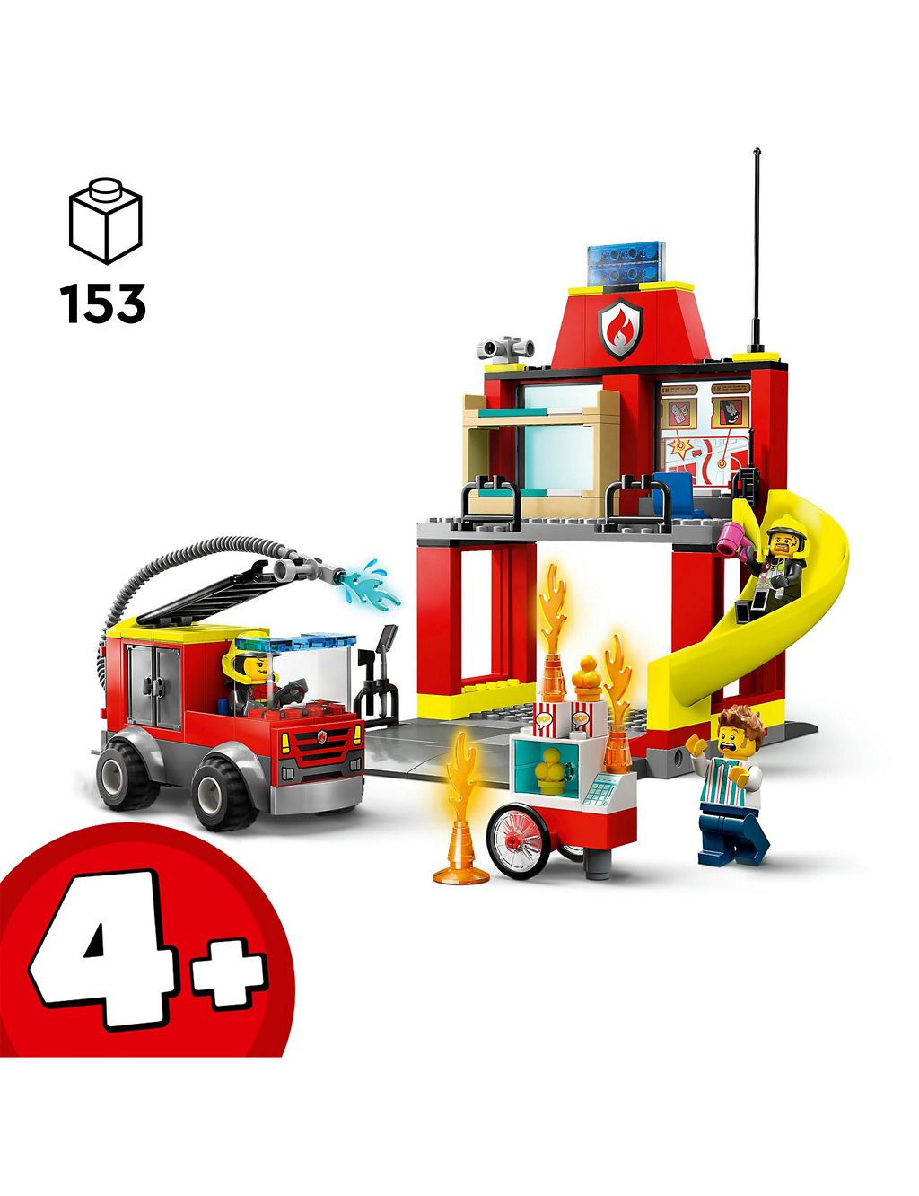 LEGO City Fire Station and Fire Engine Toys 60375 (4+ Yrs) 1 of 6