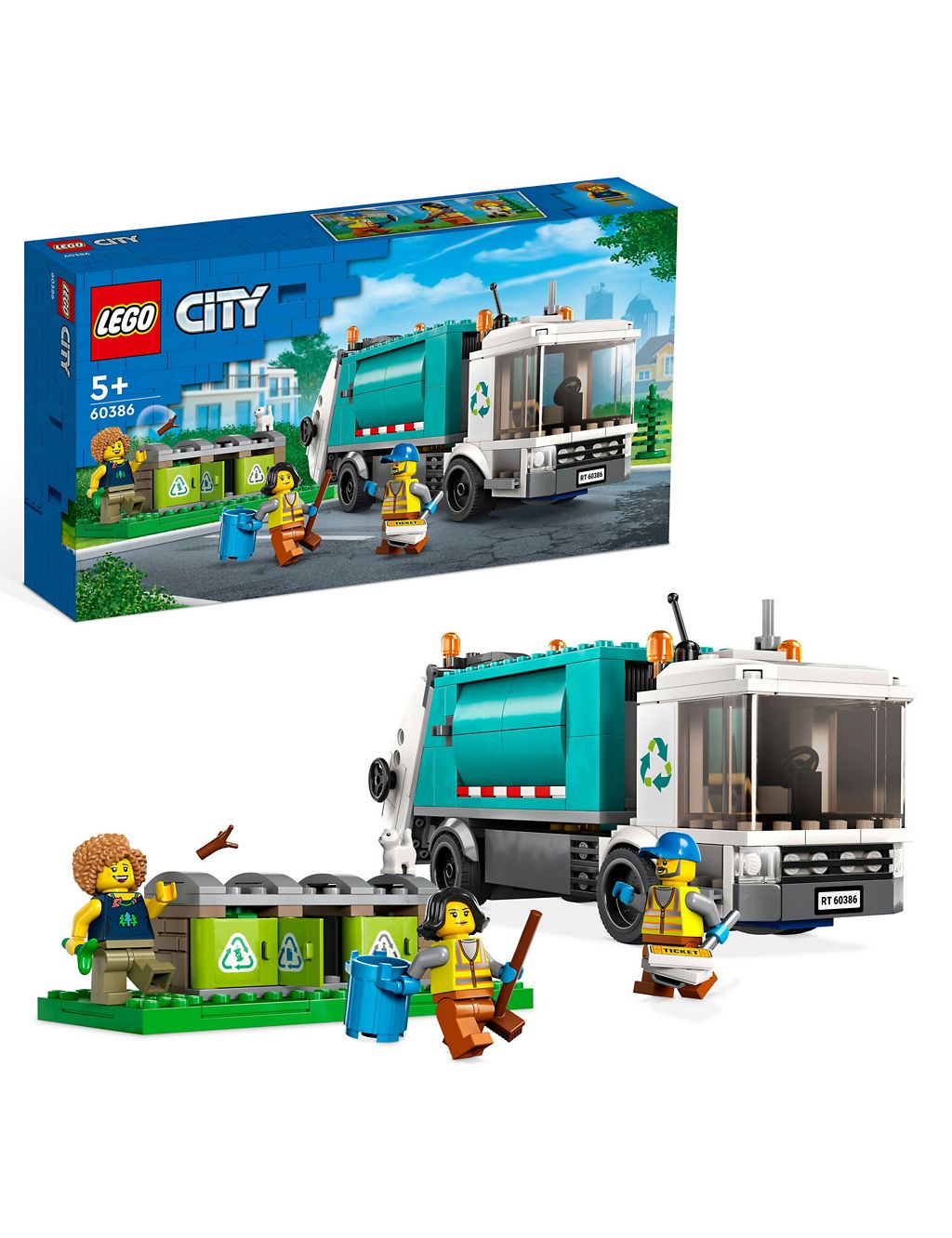 LEGO City Recycling Truck Bin Lorry Toy 60386 (5+ Yrs) 2 of 5