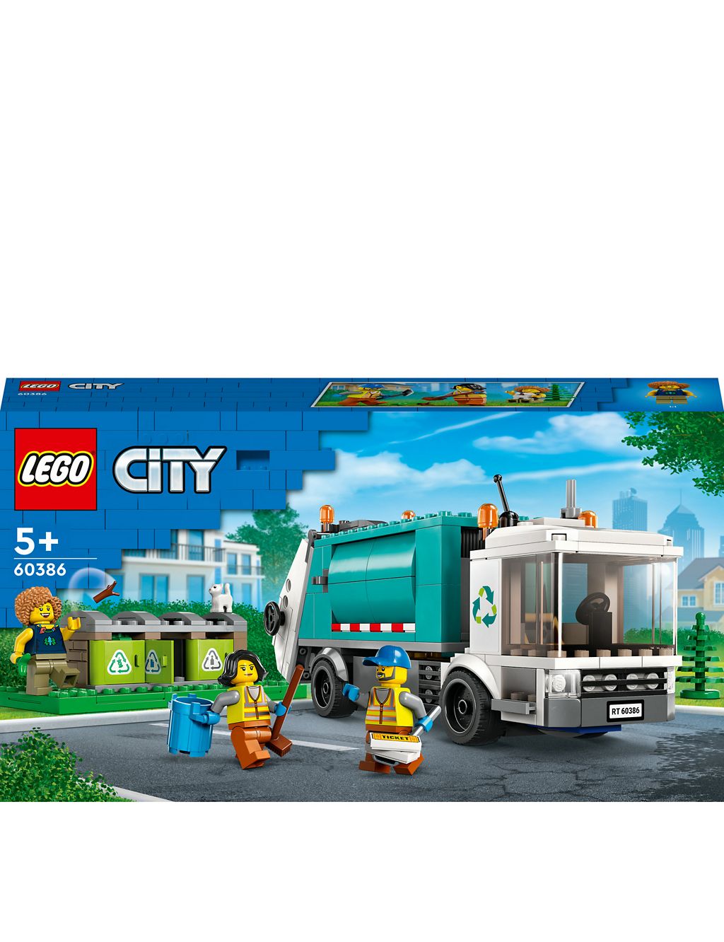 LEGO City Recycling Truck Bin Lorry Toy 60386 (5+ Yrs) 1 of 5
