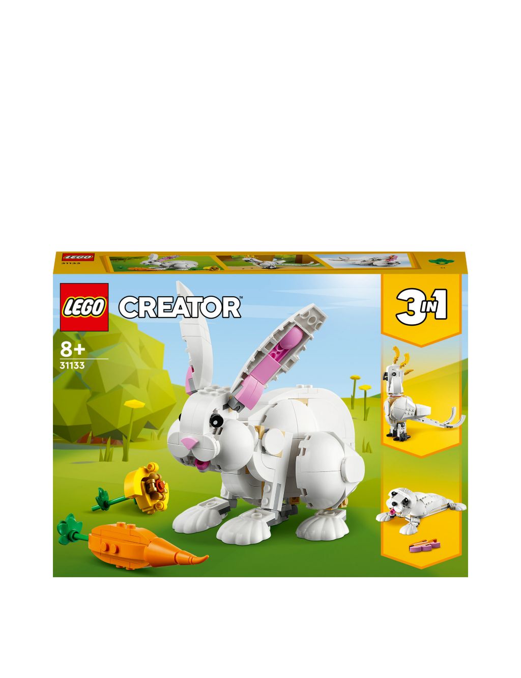 LEGO Creator 3in1 White Rabbit Toy Animal Set 31133 (8+ Yrs) 1 of 6