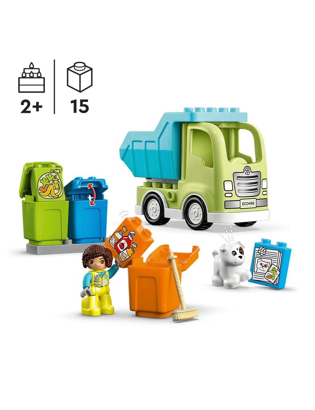 LEGO DUPLO Town Recycling Truck Sorting Toy 10987 (2+ Yrs) 1 of 6
