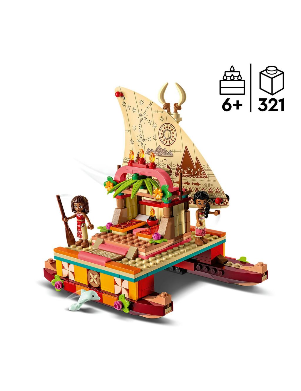 LEGO|Disney Princess Moana's Wayfinding Boat 43210 (6+ Yrs) 1 of 7