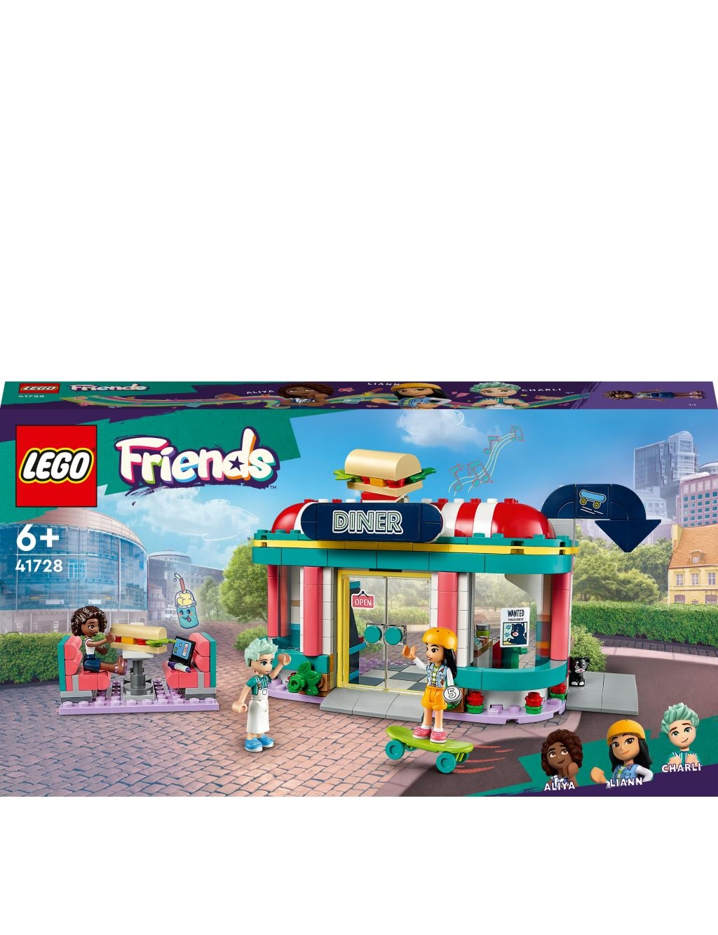 LEGO Friends Heartlake Downtown Diner Playset 41728 (6+ Yrs) 2 of 6