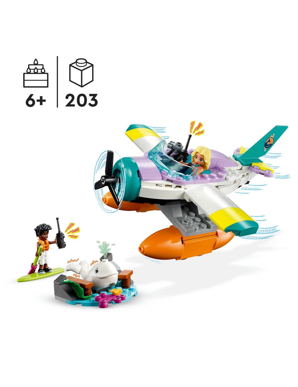 LEGO Friends Sea Rescue Plane Toy Playset 41752 (6+ Yrs) 1 of 6
