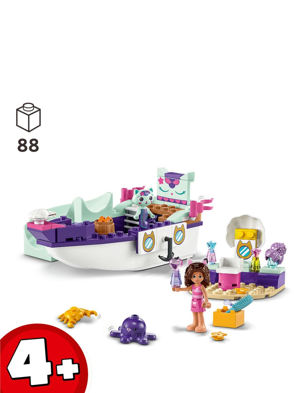 LEGO Gabby's Dollhouse Gabby & MerCat's Ship & Spa 10786 (4+ Yrs) 2 of 6
