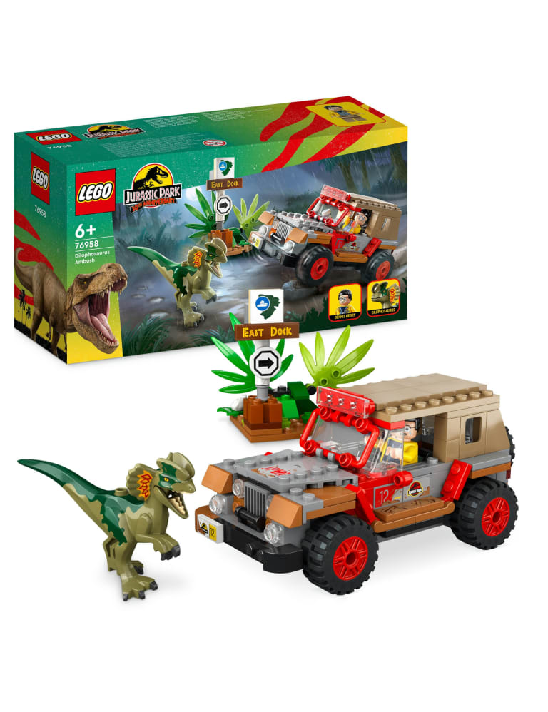 LEGO Jurassic Park Dilophosaurus Ambush Set 76958 6 Yrs Lego