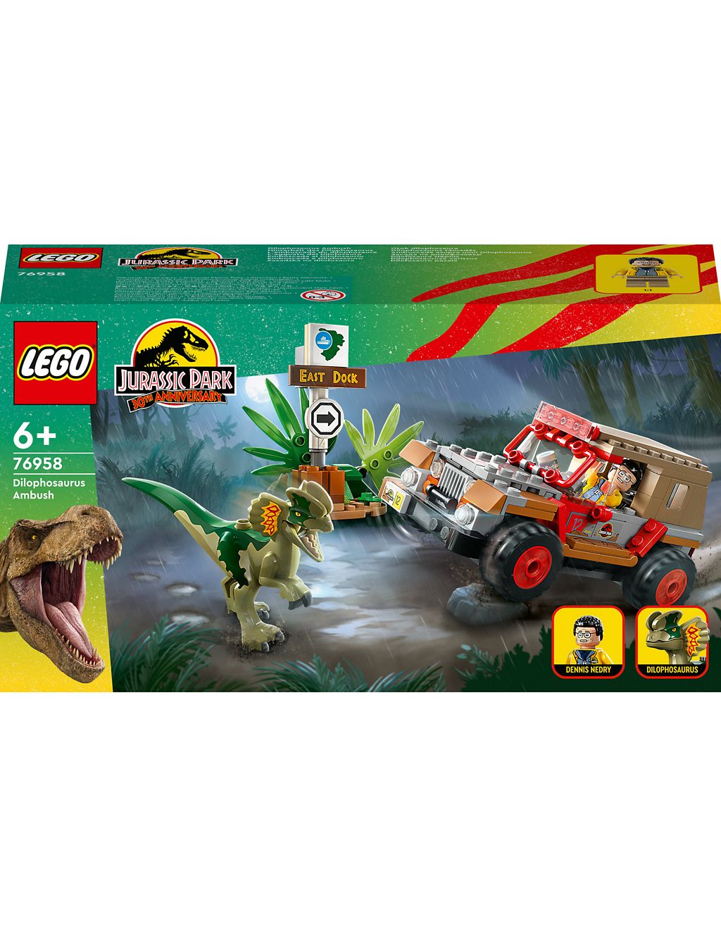 LEGO Jurassic Park Dilophosaurus Ambush Set 76958 (6+ Yrs) 2 of 6
