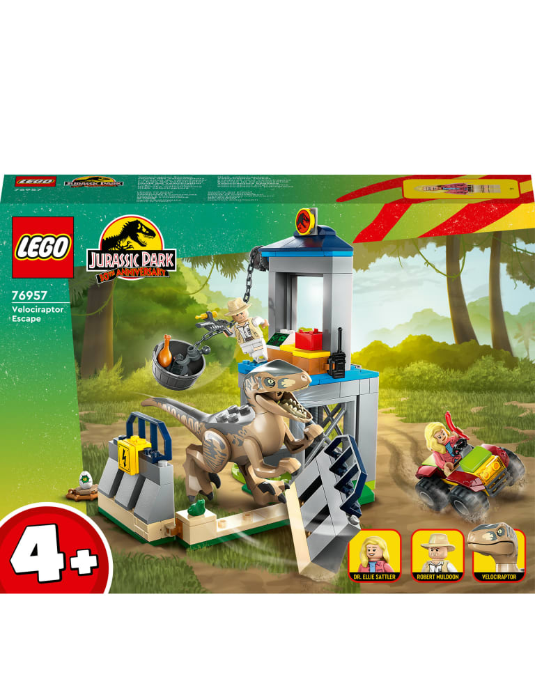 LEGO Jurassic Park Velociraptor Escape Toy Set (4+ Yrs), Lego