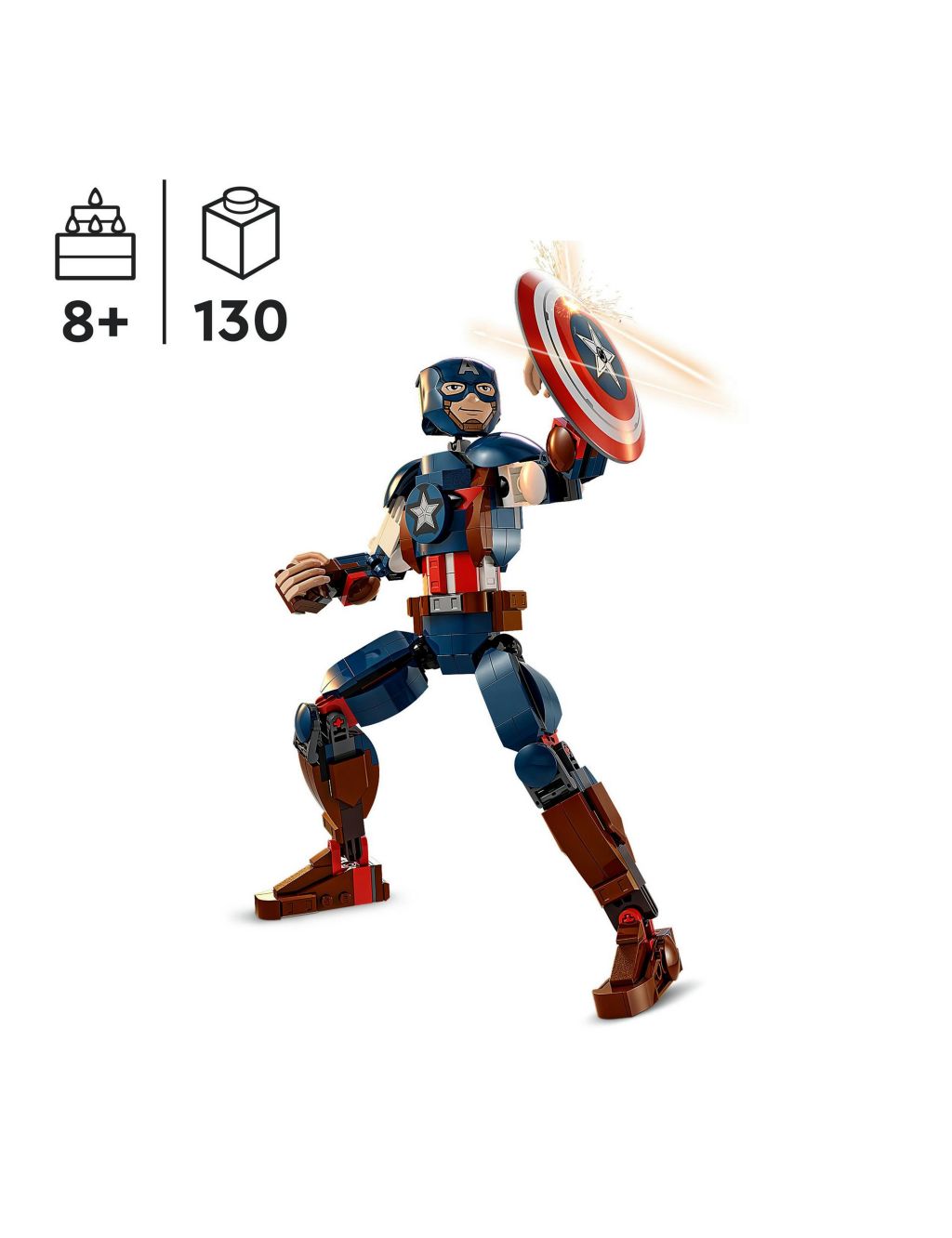 LEGO Marvel Captain America Construction Figure 76258 (8+ Yrs) 1 of 6