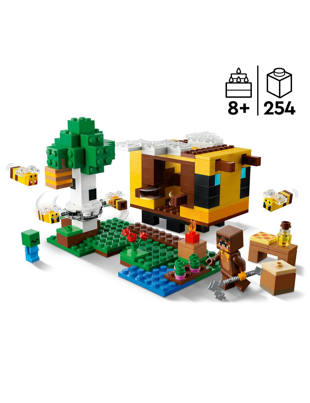LEGO Minecraft The Bee Cottage Building Toy 21241 (8+ Yrs) 1 of 6