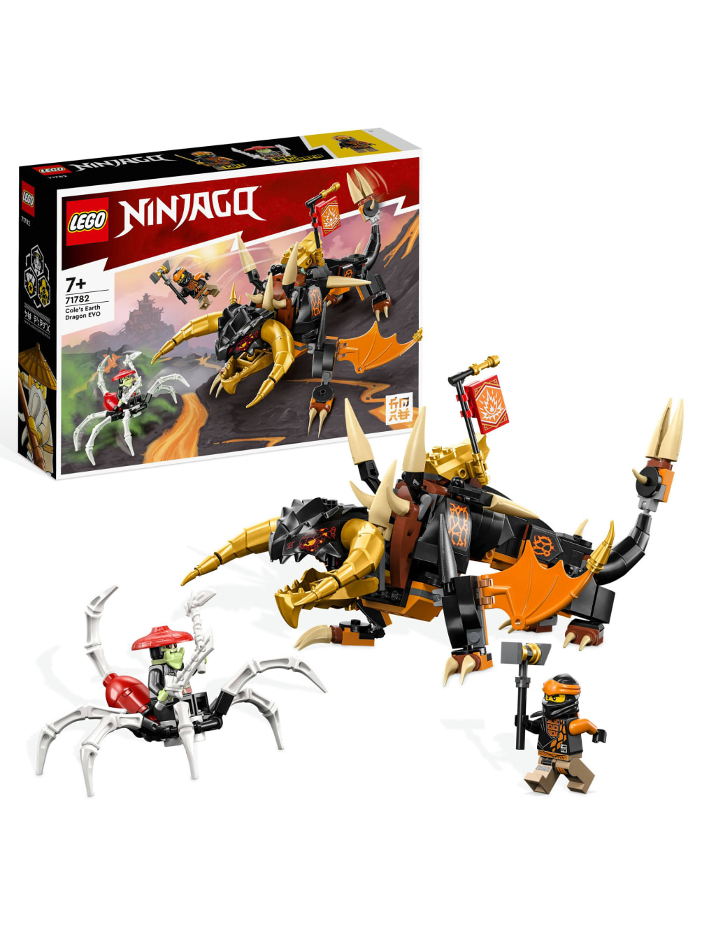 LEGO NINJAGO Cole s Earth Dragon EVO Ninja Toy 71782 7 Yrs