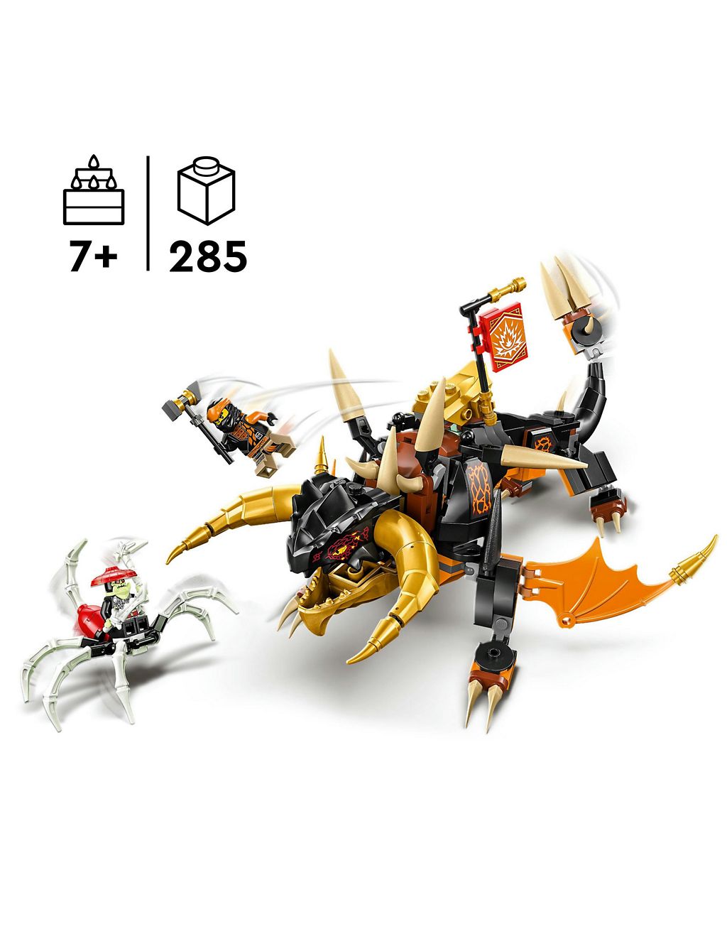 LEGO NINJAGO Cole’s Earth Dragon EVO Ninja Toy 71782 (7+ Yrs) 1 of 5
