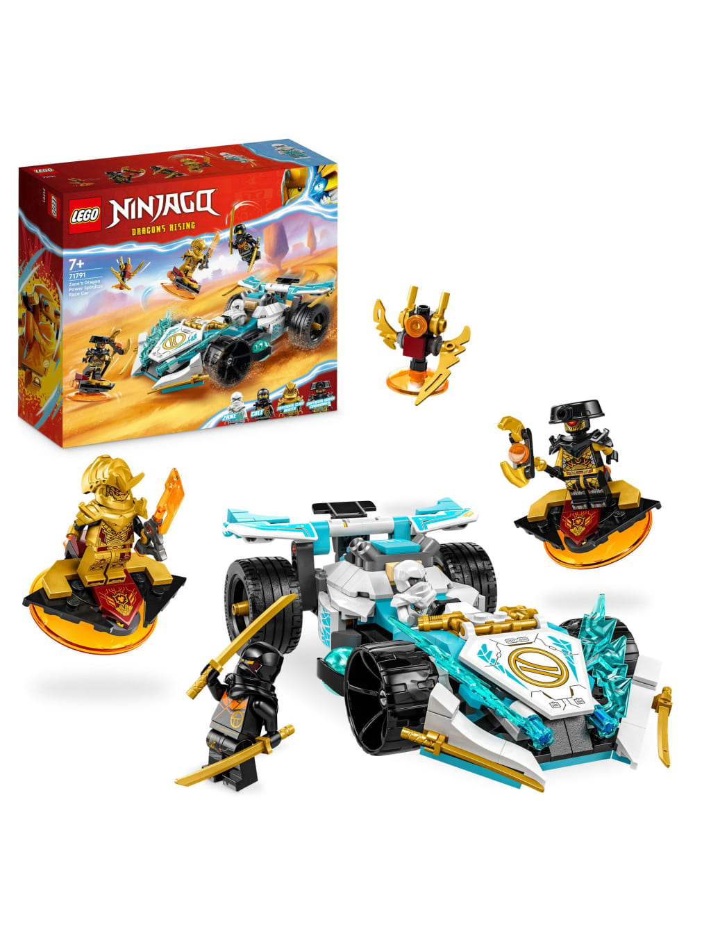 LEGO NINJAGO Zane s Dragon Power Spinjitzu Racing Car 71791 7