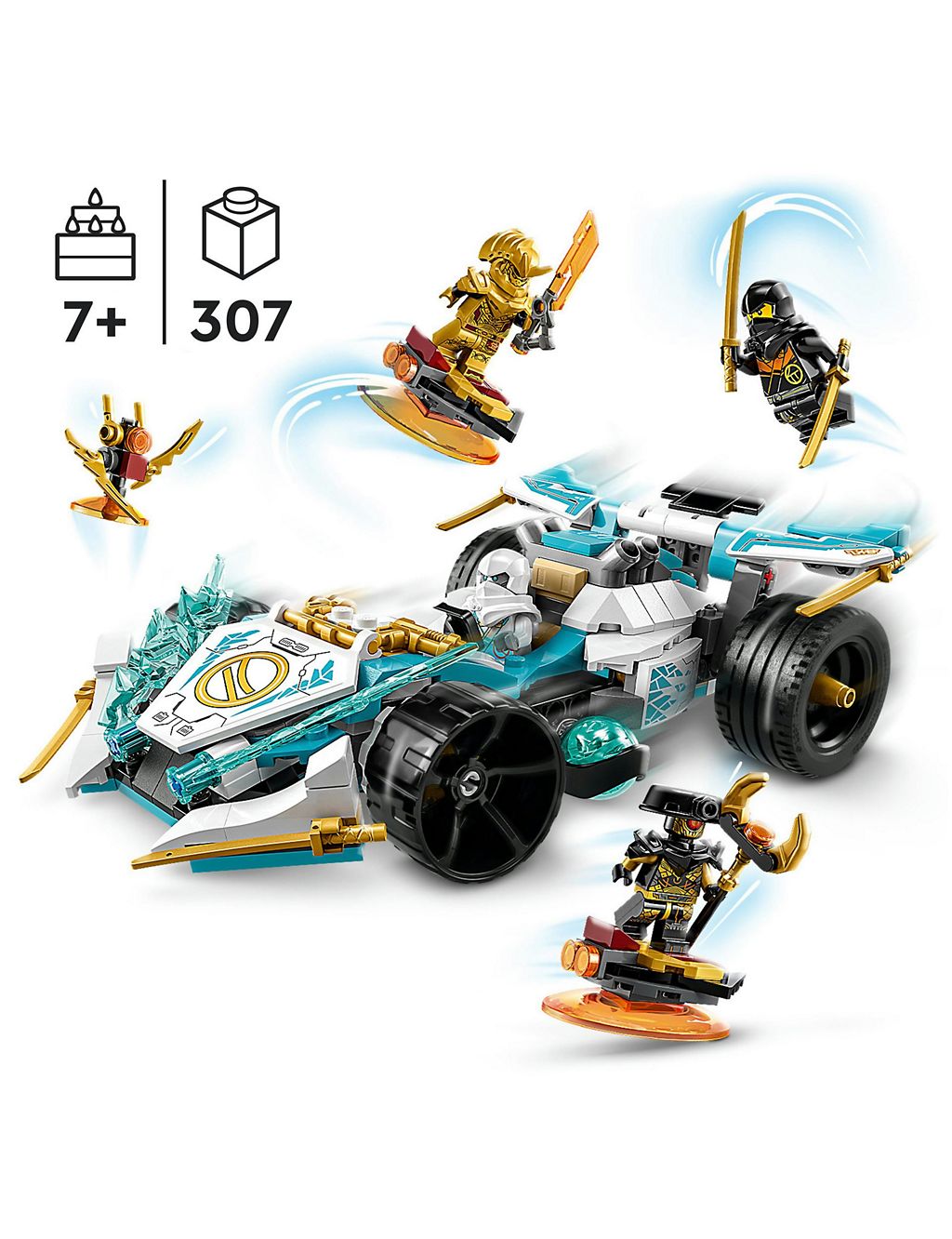 LEGO NINJAGO Zane's Dragon Power Spinjitzu Racing Car 71791 (7+ Yrs) 1 of 6