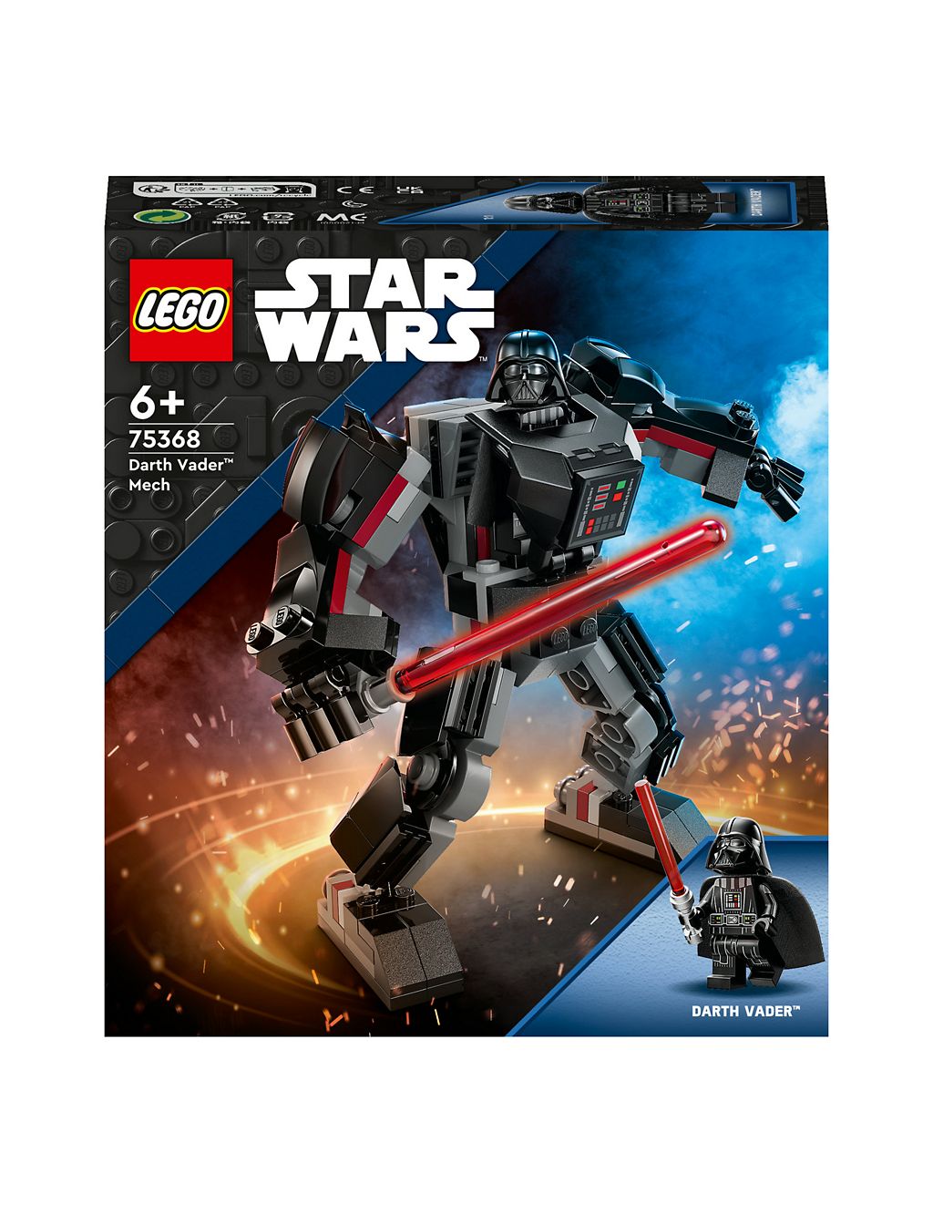 LEGO Star Wars Darth Vader Mech Building Toy 75368 (6+ Yrs) 1 of 6