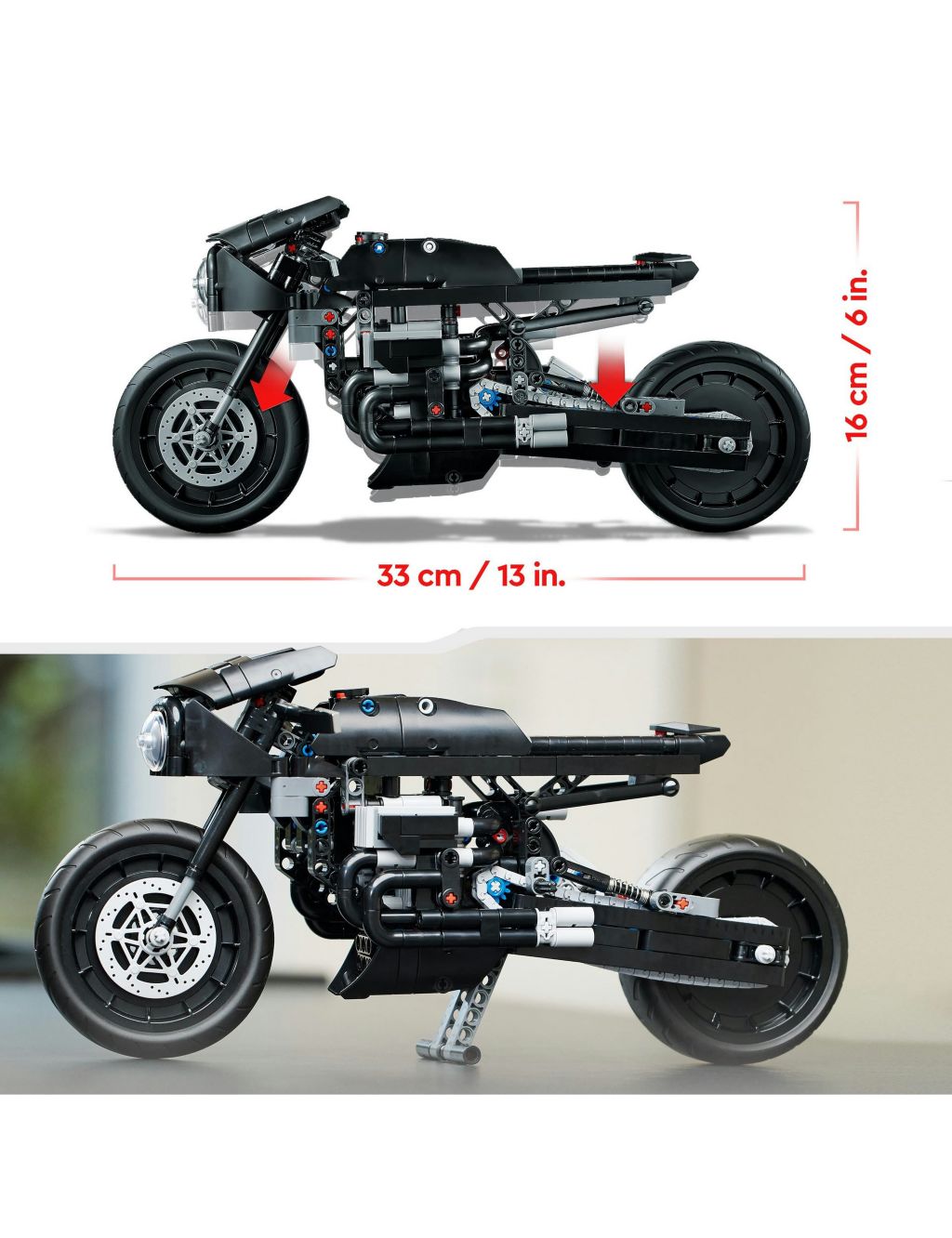 LEGO Technic THE BATMAN – BATCYCLE Bike Set 42155 (9+ Yrs) 4 of 6