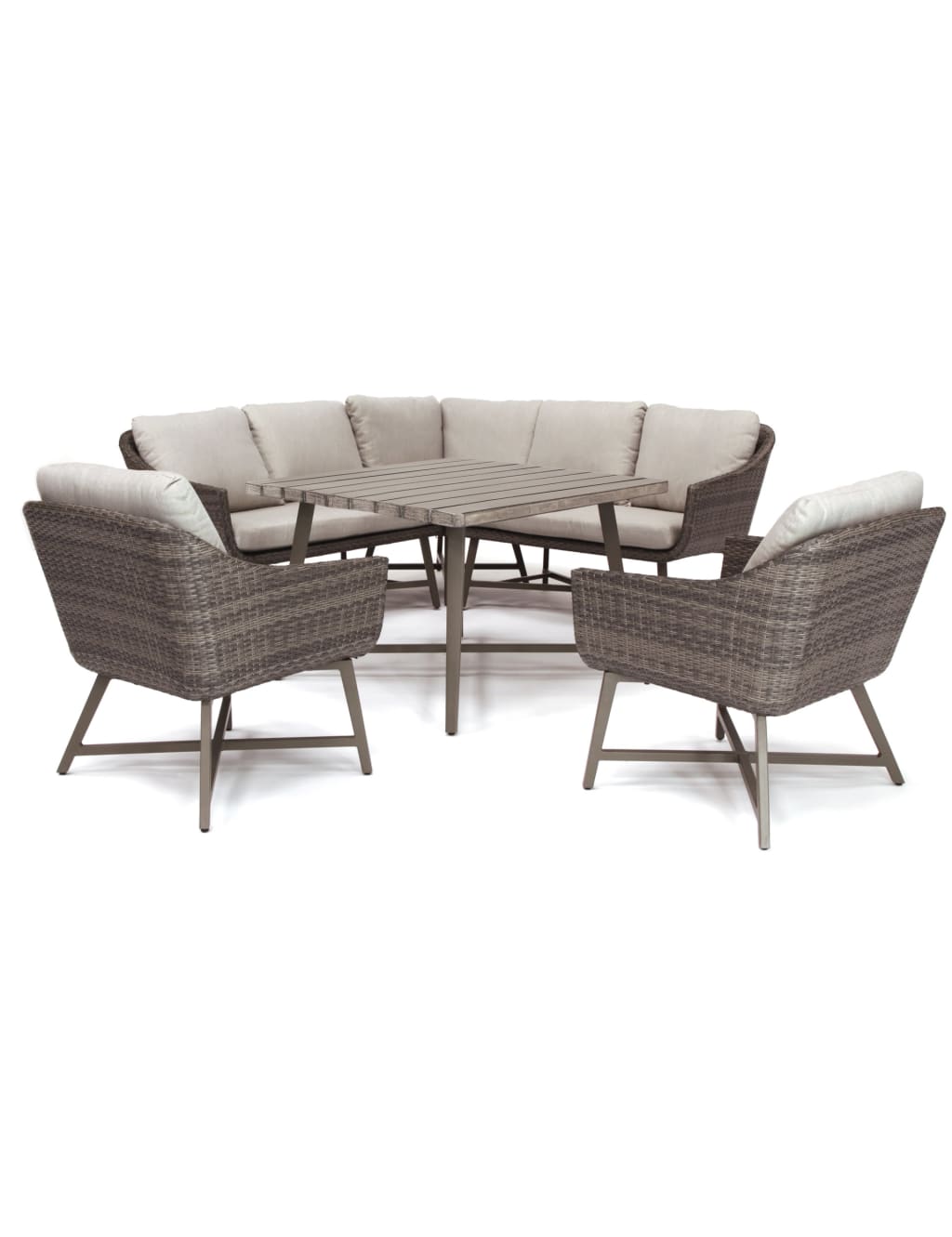 Kettler lamode 7 seat garden lounging corner table and chairs set hot sale