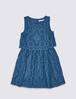 Lace 2-in-1 A Line Dress (3-14 Years) Image 2 of 3