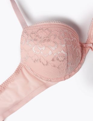 EX M&S Amelie Lace Padded Balcony Bra B-E with Cool Comfort